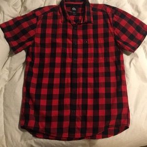 Checkered/ Flannel collard shirt (red and Black)